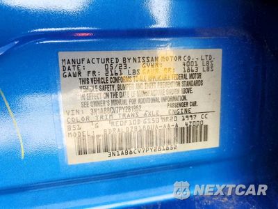 Zdjęcie 12 z 12 samochodu: 2023 NISSAN SENTRA SV VIN:3N1AB8CV7PY281852 - miniatura