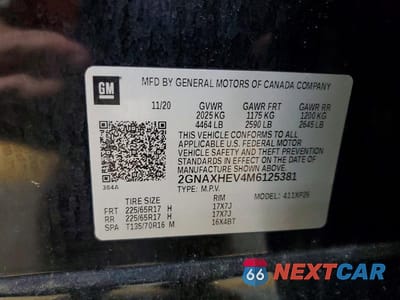 Zdjęcie 13 z 13 samochodu: 2021 CHEVROLET EQUINOX LS VIN:2GNAXHEV4M6125381 - miniatura