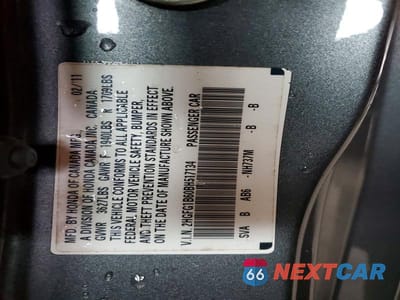 Zdjęcie 12 z 12 samochodu: 2011 HONDA CIVIC LX VIN:2HGFG1B60BH517134 - miniatura