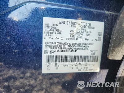 Zdjęcie 14 z 14 samochodu: 2017 FORD EDGE SEL VIN:2FMPK4J80HBB45940 - miniatura