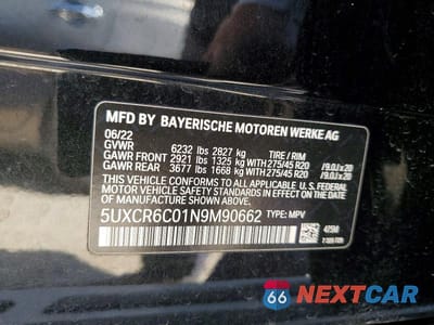 Zdjęcie 13 z 13 samochodu: 2022 BMW X5 XDRIVE40I VIN:5UXCR6C01N9M90662 - miniatura