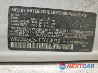 Zdjęcie 12 z 12 samochodu: 2014 BMW 328 I VIN:WBA3A5C54EF604912 - miniatura