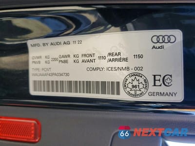 Zdjęcie 12 z 12 samochodu: 2023 AUDI A4 KOMFORT 45 VIN:WAUAAAF43PA034730 - miniatura