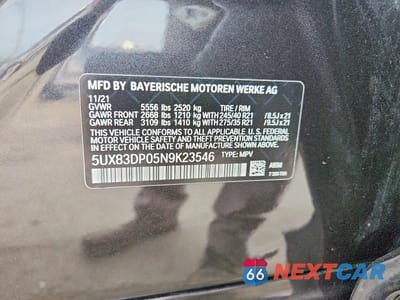 Zdjęcie 13 z 13 samochodu: 2022 BMW X3 M40I VIN:5UX83DP05N9K23546 - miniatura