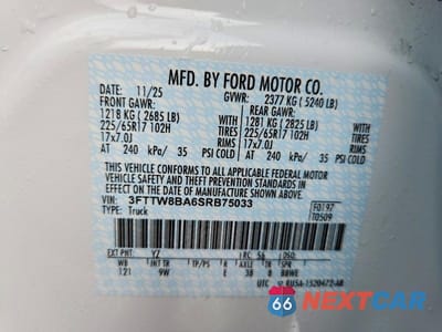 Zdjęcie 13 z 13 samochodu: 2025 FORD MAVERICK XL VIN:3FTTW8BA6SRB75033 - miniatura
