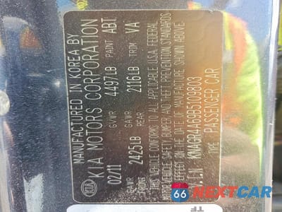 Zdjęcie 12 z 12 samochodu: 2011 KIA OPTIMA SX TURBO VIN:KNAGR4A69B5109803 - miniatura