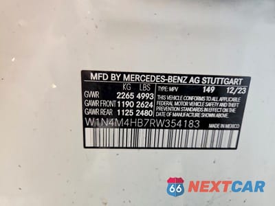 Zdjęcie 13 z 13 samochodu: 2024 MERCEDES-BENZ GLB 250 4MATIC VIN:W1N4M4HB7RW354183 - miniatura