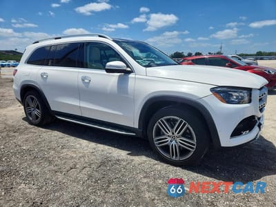 Czwarte zdjęcie samochodu z boku: 2021 MERCEDES-BENZ GLS 450 4MATIC VIN:4JGFF5KE3MA379974 - miniatura
