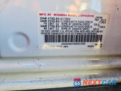 Zdjęcie 12 z 12 samochodu: 2016 MITSUBISHI OUTLANDER SE VIN:JA4AD3A37GZ001553 - miniatura