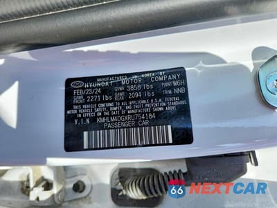 Zdjęcie 12 z 12 samochodu: 2024 HYUNDAI ELANTRA SEL VIN:KMHLM4DGXRU754184 - miniatura