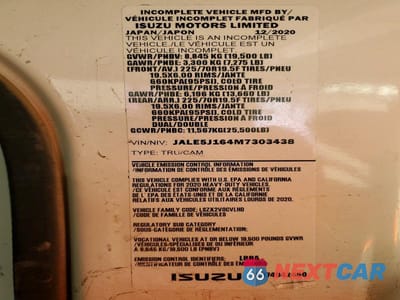 Zdjęcie 12 z 12 samochodu: 2021 ISUZU NRR VIN:JALE5J164M7303438 - miniatura