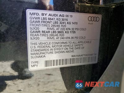 Zdjęcie 14 z 14 samochodu: 2019 AUDI Q7 PREMIUM VIN:WA1AAAF70KD046719 - miniatura