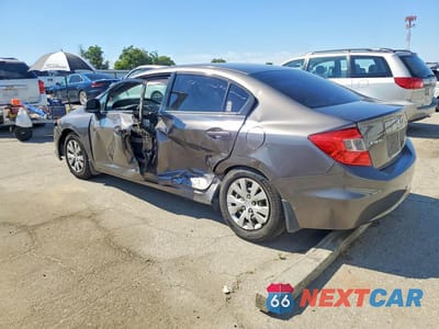 Drugie zdjęcie samochodu z przodu: 2012 HONDA CIVIC LX VIN:19XFB2F50CE364935 - miniatura