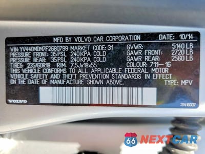 Zdjęcie 13 z 13 samochodu: 2015 VOLVO XC60 T5 PLATINUM VIN:YV440MDM7F2680799 - miniatura