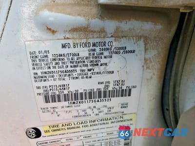 Zdjęcie 13 z 13 samochodu: 2005 FORD FREESTYLE SE VIN:1FMZK01175GA35525 - miniatura