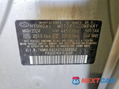 Zdjęcie 12 z 12 samochodu: 2024 HYUNDAI SONATA SEL VIN:KMHL64JA2RA384862 - miniatura