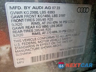 Zdjęcie 13 z 13 samochodu: 2023 AUDI Q7 PREMIUM PLUS VIN:WA1LCBF75PD030807 - miniatura