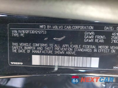 Zdjęcie 12 z 12 samochodu: 2013 VOLVO S60 T5 VIN:YV1612FS3D1212753 - miniatura