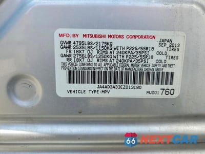 Zdjęcie 13 z 13 samochodu: 2014 MITSUBISHI OUTLANDER SE VIN:JA4AD3A33EZ013180 - miniatura