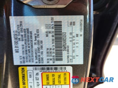 Zdjęcie 12 z 12 samochodu: 2018 FORD FUSION SE HYBRID VIN:3FA6P0LU4JR253513 - miniatura