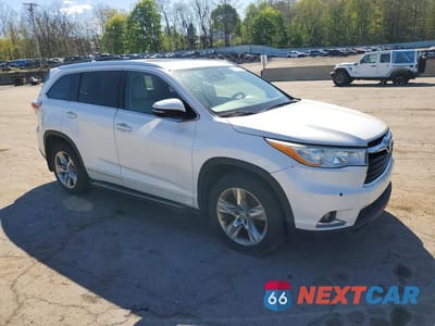 Czwarte zdjęcie samochodu z boku: 2014 TOYOTA HIGHLANDER LIMITED VIN:5TDDKRFHXES010374 - miniatura