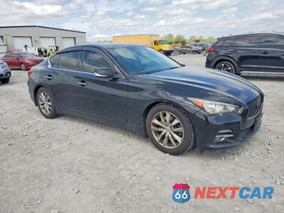 Czwarte zdjęcie samochodu z boku: 2015 INFINITI Q50 PREMIUM VIN:JN1BV7AR1FM392460 - miniatura
