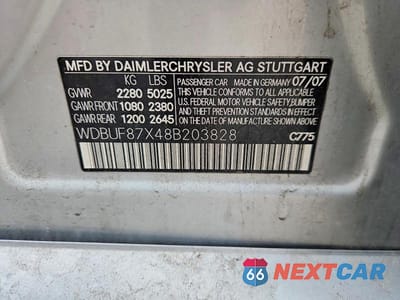 Zdjęcie 12 z 12 samochodu: 2008 MERCEDES-BENZ E 350 4MATIC VIN:WDBUF87X48B203828 - miniatura
