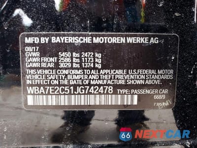 Zdjęcie 12 z 12 samochodu: 2018 BMW 740 I VIN:WBA7E2C51JG742478 - miniatura