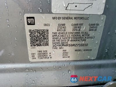 Zdjęcie 12 z 12 samochodu: 2024 CADILLAC XT6 SPORT PLATINUM VIN:1GYKPHRS6RZ710210 - miniatura