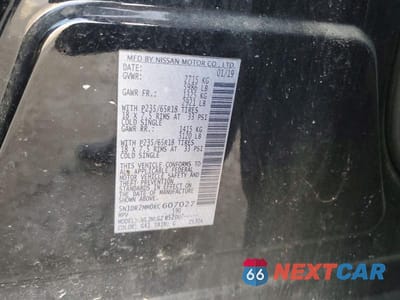 Zdjęcie 13 z 13 samochodu: 2019 NISSAN PATHFINDER SL VIN:5N1DR2MM0KC607027 - miniatura