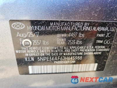 Zdjęcie 12 z 12 samochodu: 2018 HYUNDAI SONATA SEL VIN:5NPE34AF6JH645988 - miniatura