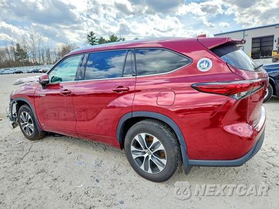 Drugie zdjęcie samochodu z przodu: 2021 TOYOTA HIGHLANDER HYBRID XLE VIN:5TDGBRCH2MS514305 - miniatura