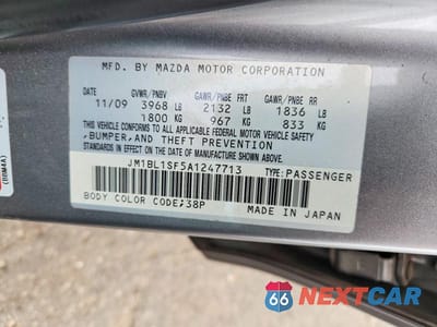 Zdjęcie 12 z 12 samochodu: 2010 MAZDA 3 I VIN:JM1BL1SF5A1247713 - miniatura