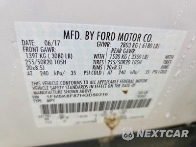 Zdjęcie 14 z 14 samochodu: 2017 FORD EXPLORER LIMITED VIN:1FM5K8F87HGD50316 - miniatura