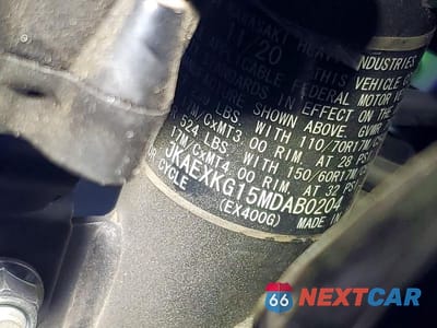 Zdjęcie 9 z 9 samochodu: 2021 KAWASAKI EX400 VIN:JKAEXKG15MDAB0204 - miniatura