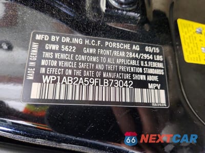 Zdjęcie 13 z 13 samochodu: 2015 PORSCHE MACAN S VIN:WP1AB2A59FLB73042 - miniatura
