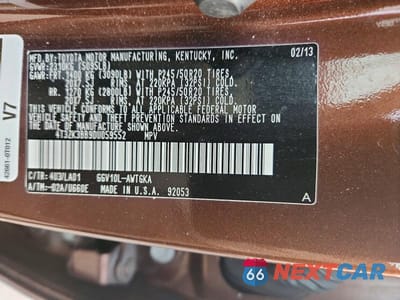Zdjęcie 14 z 14 samochodu: 2013 TOYOTA VENZA XLE VIN:4T3ZK3BB9DU059552 - miniatura