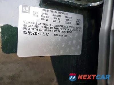 Zdjęcie 12 z 12 samochodu: 2017 BUICK LACROSSE ESSENCE VIN:1G4ZP5SS2HU133051 - miniatura