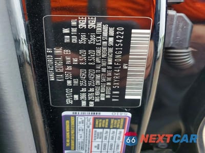 Zdjęcie 13 z 13 samochodu: 2022 KIA SORENTO SX VIN:5XYRK4LF0NG154220 - miniatura