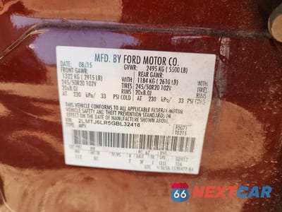 Zdjęcie 13 z 13 samochodu: 2016 LINCOLN MKX RESERVE VIN:2LMTJ6LR5GBL32418 - miniatura