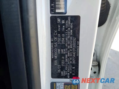 Zdjęcie 12 z 12 samochodu: 2023 KIA FORTE GT LINE VIN:3KPF54AD1PE660392 - miniatura
