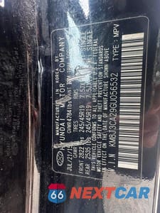 Zdjęcie 10 z 10 samochodu: 2016 HYUNDAI TUCSON SPORT VIN:KM8J3CA29GU056532 - miniatura