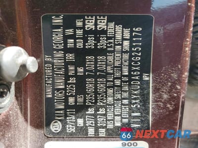 Zdjęcie 13 z 13 samochodu: 2012 KIA SORENTO EX VIN:5XYKUDA6XCG251176 - miniatura