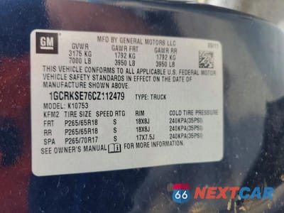 Zdjęcie 12 z 12 samochodu: 2012 CHEVROLET SILVERADO K1500 LT VIN:1GCRKSE76CZ112479 - miniatura