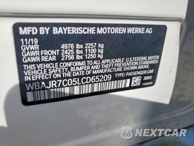Zdjęcie 13 z 13 samochodu: 2020 BMW 530 XI VIN:WBAJR7C05LCD65209 - miniatura