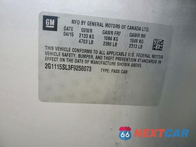 Zdjęcie 12 z 12 samochodu: 2015 CHEV IMPALA VIN:2G1115SL3F9258073 - miniatura