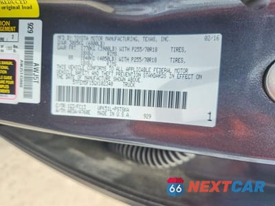 Zdjęcie 12 z 12 samochodu: 2016 TOYOTA TUNDRA CREWMAX SR5 VIN:5TFEM5F15GX102340 - miniatura