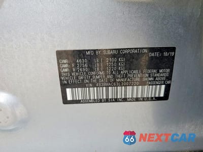 Zdjęcie 12 z 12 samochodu: 2020 SUBARU LEGACY PREMIUM VIN:4S3BWAC63L3007220 - miniatura