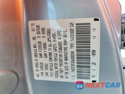 Zdjęcie 12 z 12 samochodu: 2010 HONDA ACCORD LX VIN:1HGCP2F30AA082069 - miniatura