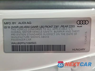 Zdjęcie 12 z 12 samochodu: 2018 AUDI A3 PREMIUM PLUS VIN:WAUJ8GFF9J1060563 - miniatura